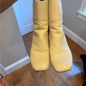 Elegant Cream Ankle Boots